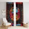 Beautiful Indian Bohemian Psychedelic Hippie Tie Dye Window Curtain Panels for Bedroom, Living, Balcony (Horoscope Tie Dye)