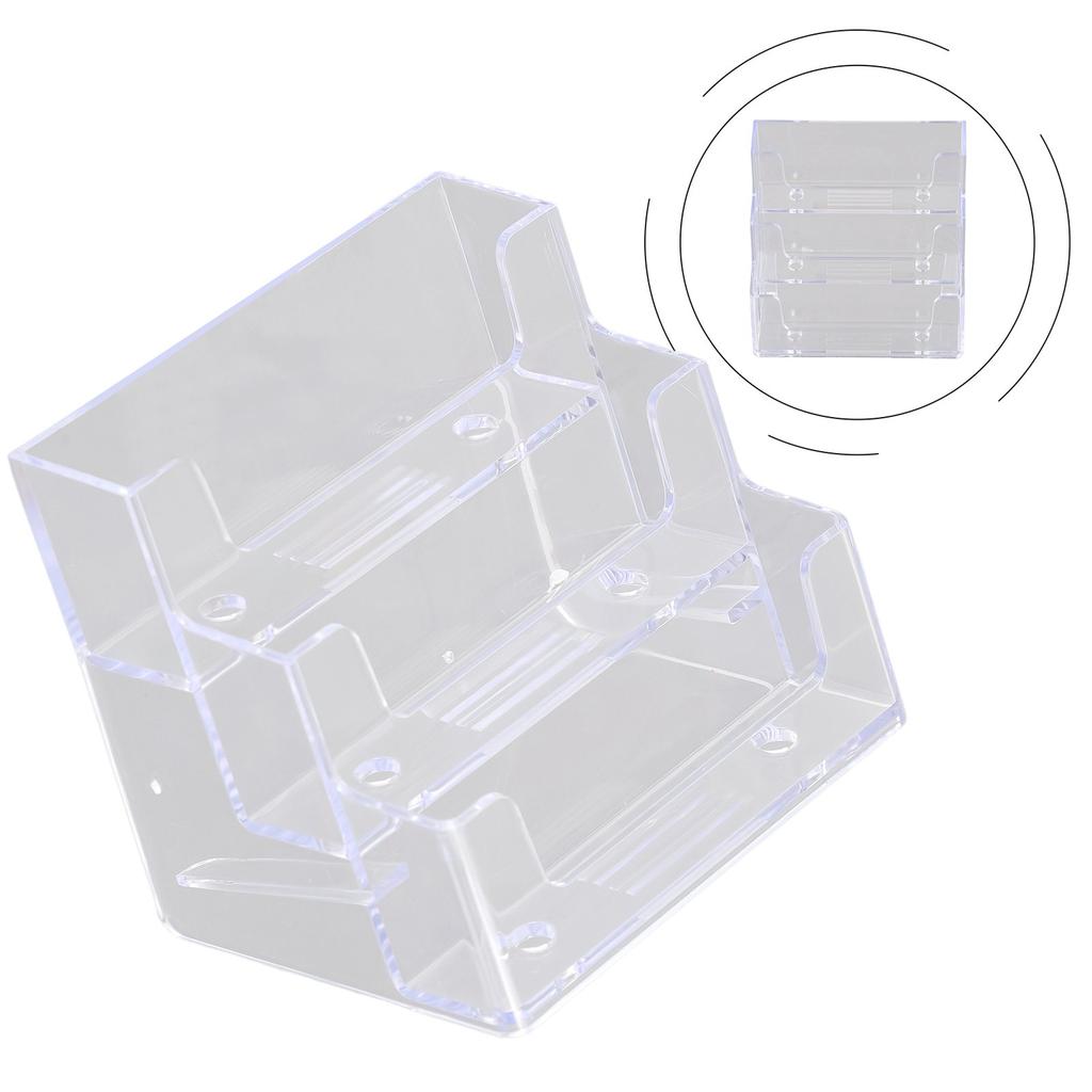Transparent Business Card Case  Acrylic Card Storage Box Multi-Layer Business Card Holder Capacity For Exhibitions