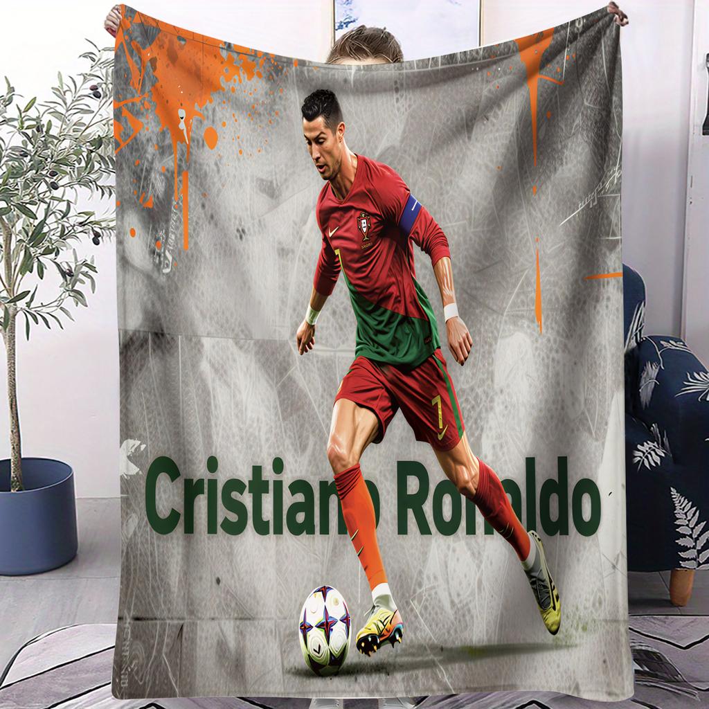 CCristiano RRonaldo CR7 Blanket For Girl Boy Sofa Office Travel Comfort Leisure Camp Travel Multifunctional Universal Blanket