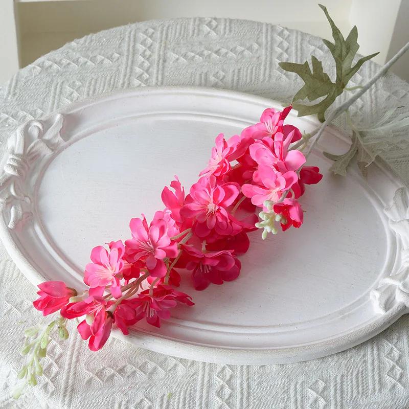 8 Stück Hohe Delphinium Kunstblumen Großhandel Weiß Rosa Seiden-Rittersporn für Vase Zuhause Hochzeit Blumendekoration