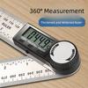 Digitaler Winkelmesser 2 in 1 Elektronisches Display Neigungsmesser Hohe Genauigkeit Goniometer Kunststoff Winkelmesser Messwerkzeug