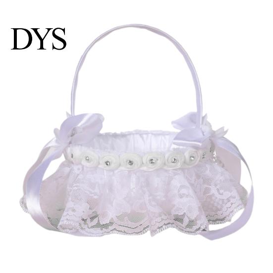 Flower Basket Decorative Eye-catching Romantic Bridal Handheld Girl Wedding Supplies Petals