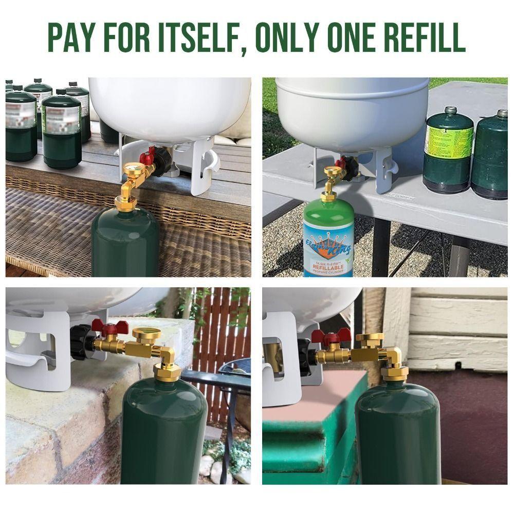 Leak-proof QCC1 Propane Refill Adapter Adjustable Propane Refill Elbow Adapter  Outdoor