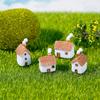 Miniature Resin Houses for Fairy Garden 2Pcs Mini Chimneyed Cottage Figurines, Rural House Building Ornaments DIY Micro Landscape Accessories