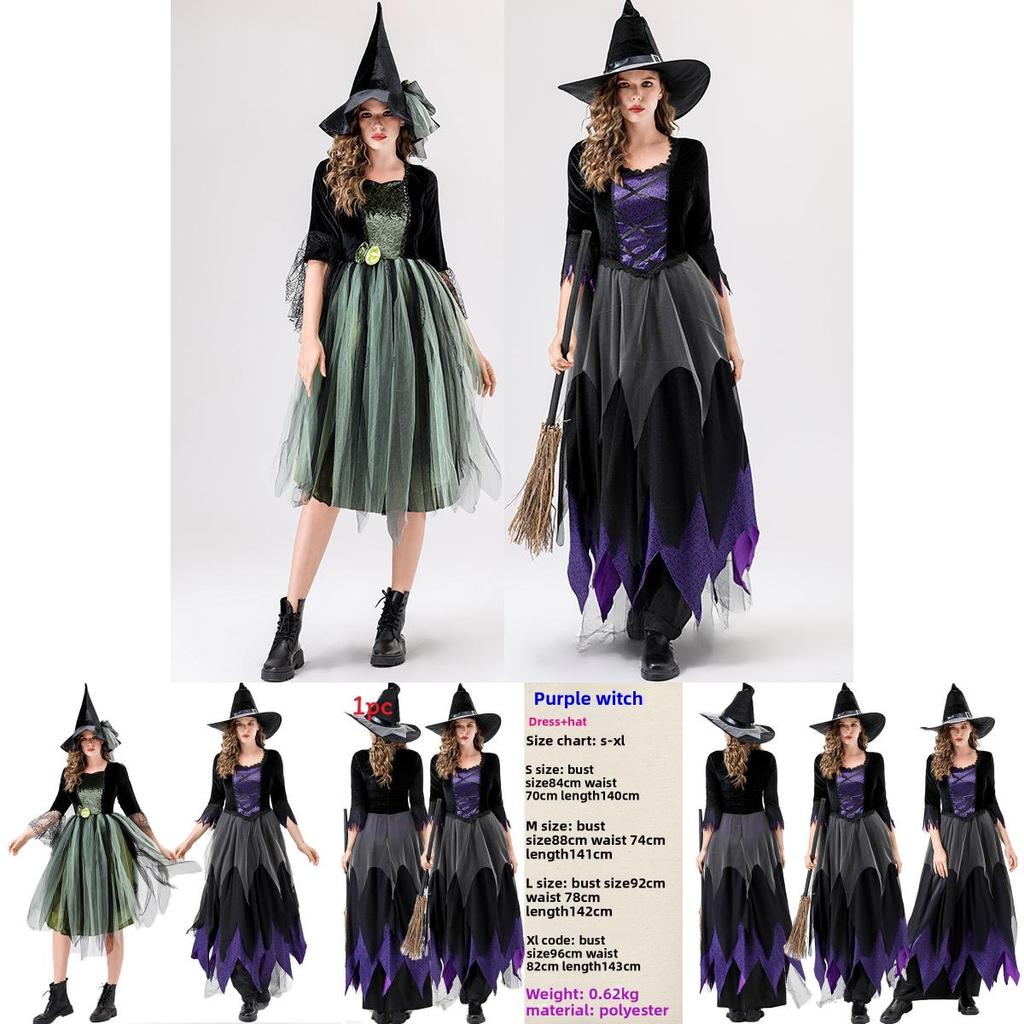 Fantasy Witch Costume For Adults With Polyester Blend Cosplay Dress For Parties