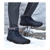 Winter Cotton Boots, Warm and Thick, Plus Size Cotton Shoes with Soft Soles, Men's Mid Top Snow Boots