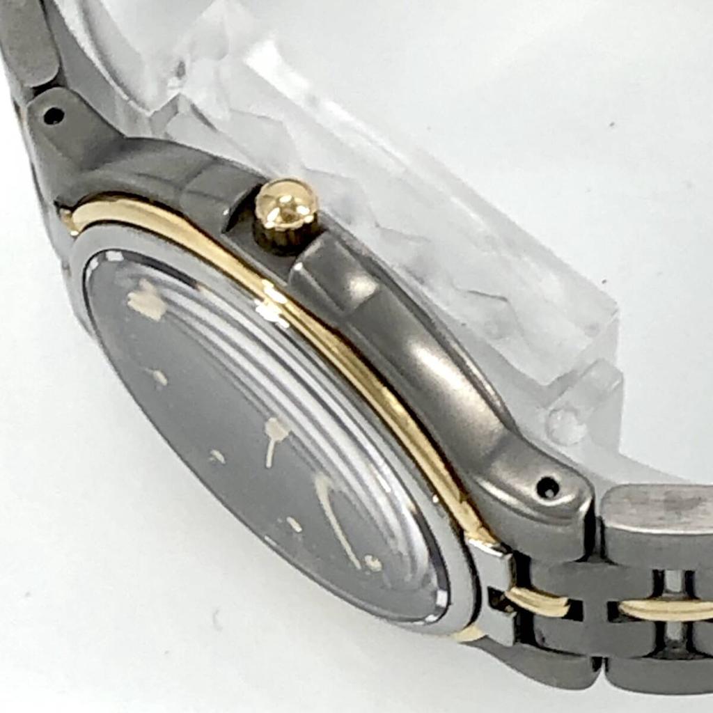 New battery Working SEIKO DOLCE quartz manufactured in Black 10 ATM water 3 replaced. condition. 8N41-6140 watch, 1991. dial, titanium, ladies' watch