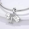 Copper Love Football Cup Charms Bead Family Travel Beer Sport Pendants Fit Bangle Bracelet Necklace Jewelry