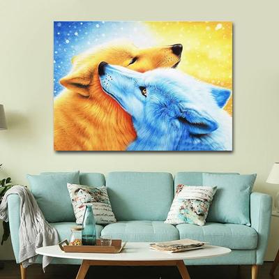 Diamond Painting Full Round Animal Decorative Large DIY Paint with Diamond Mosaic Picture
