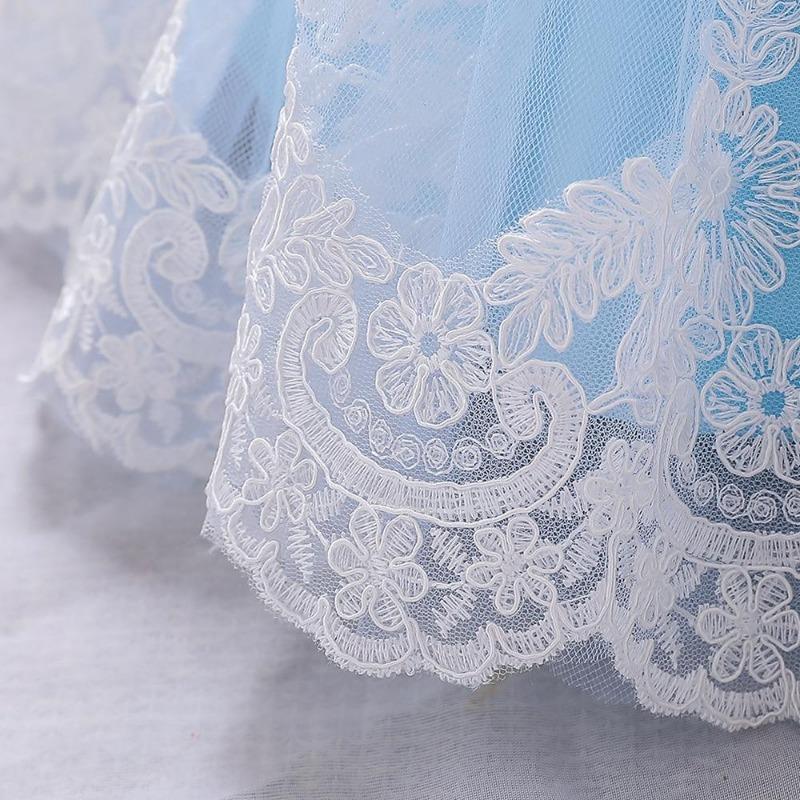 Vestidos para meninas, vestidos de festa e casamento para meninas recém-nascidas, manga comprida, vestidos de renda com laço grande, vestido de princesa para primeiro aniversário de menina