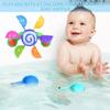 Baby Badespielzeug Set,Badespielzeug Set mit 2 Löffeln und Saugnapf,Wasserspielzeug Baby Bunte Wasserräder Wasserspielzeug Baby,Wasserspielzeug Badespaß für Mädchen Jungen
