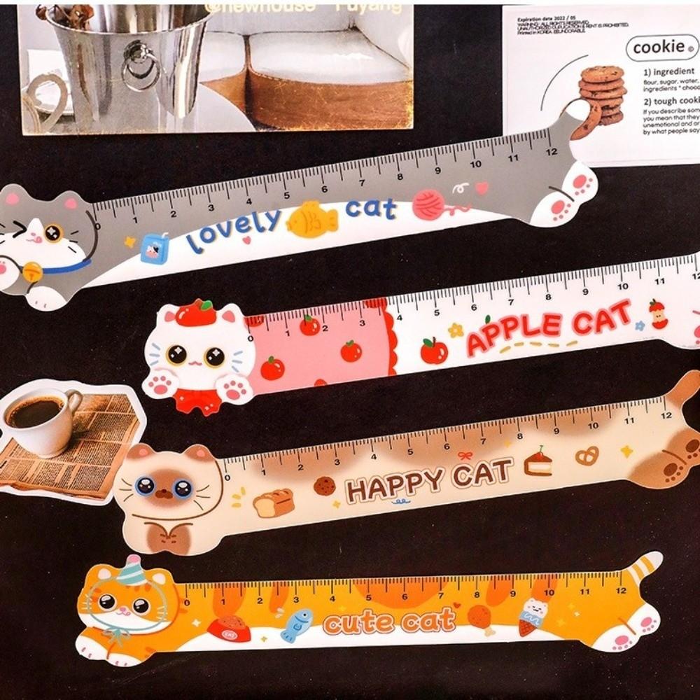 12cm Kawaii Stationery Ruler Kawaii Cute Design Magnetic Bookmark Ruler  for Students