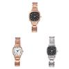 Student Watch Woman Vintage Square Minimalist Quartz Steel Band For Study Use