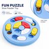 Dog Puzzle Feeder Slow Feeder Bowl for Training, Small Round Sky Blue Dog Bowl Pet Supplies