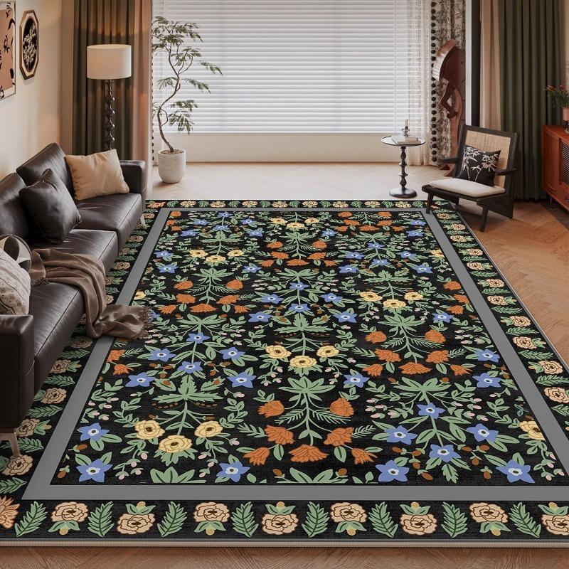 American Country Style Printing Large Area Rug Non-Slip Wear-resistant Carpet for Living Room Bedroom Soft Floor Mat Home Decor