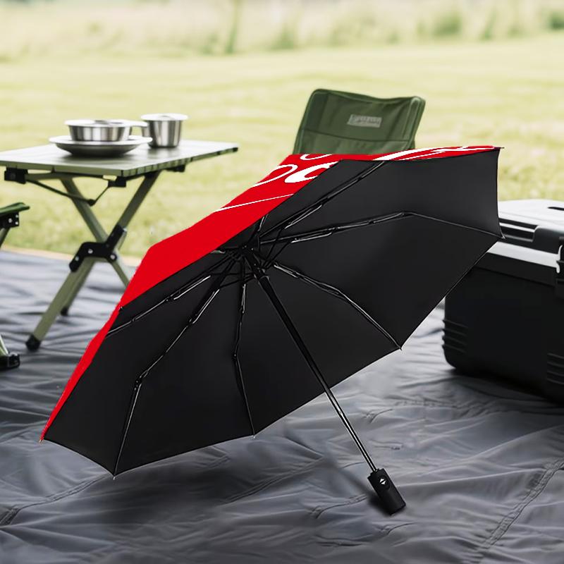Coca Regenschirm Faltschirm, Automatikschirm 8-Rippen für Reisen, Camping Gebrauch Geschenk für Halloween Weihnachten