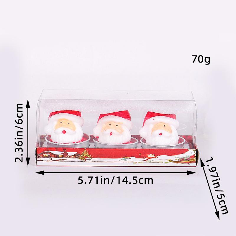 Mini Xmas Candles Navidad New Year Gifts Christmas Candles Santa Claus Snowmen Tin Cans Candle Christmas Decorations for Home