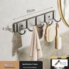 Punch-Free Space Aluminum Wall-Mounted Coat and Hat Hook Hanger for Bathroom