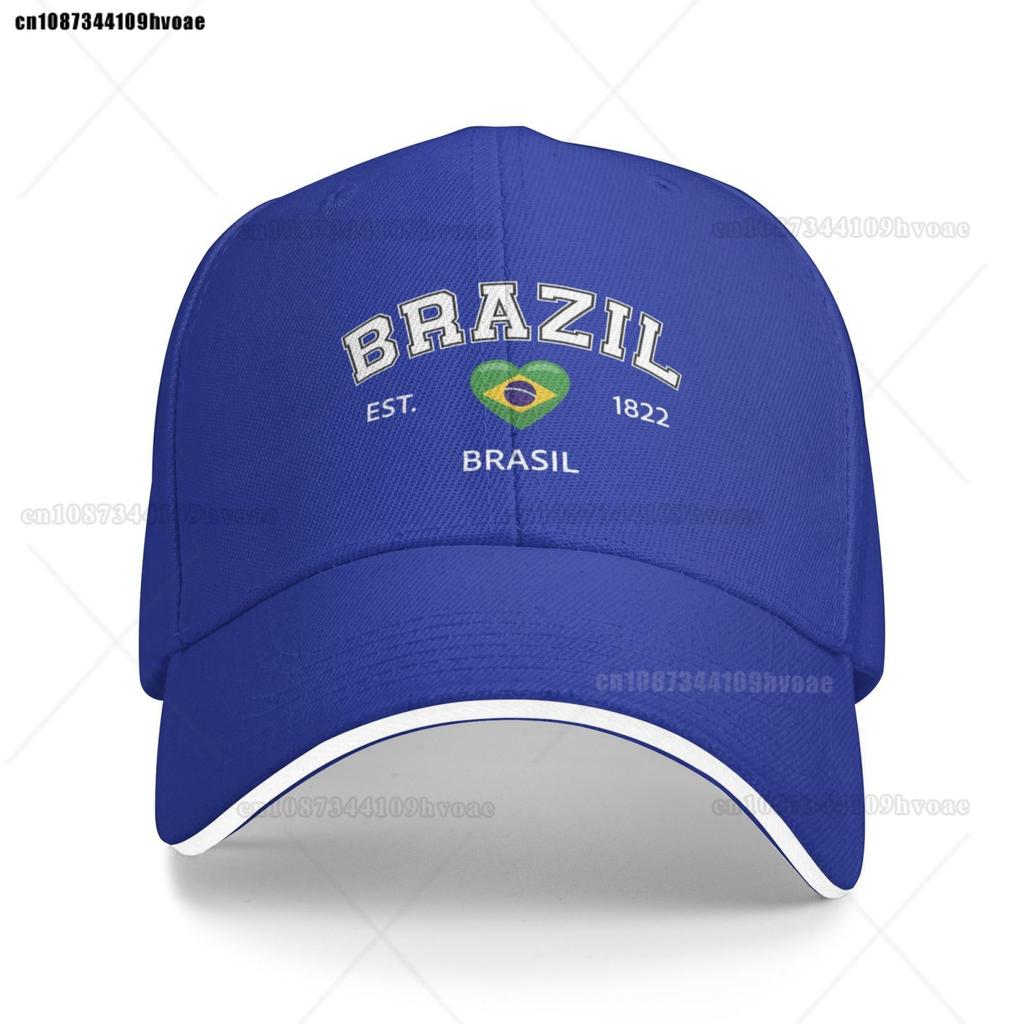 Fashion Flag Hats Brazil EST.1922 Baseball Cap Unisex Adjustable Summer Sport Caps Brasil Sandwich Caps Snapback Golf Hat