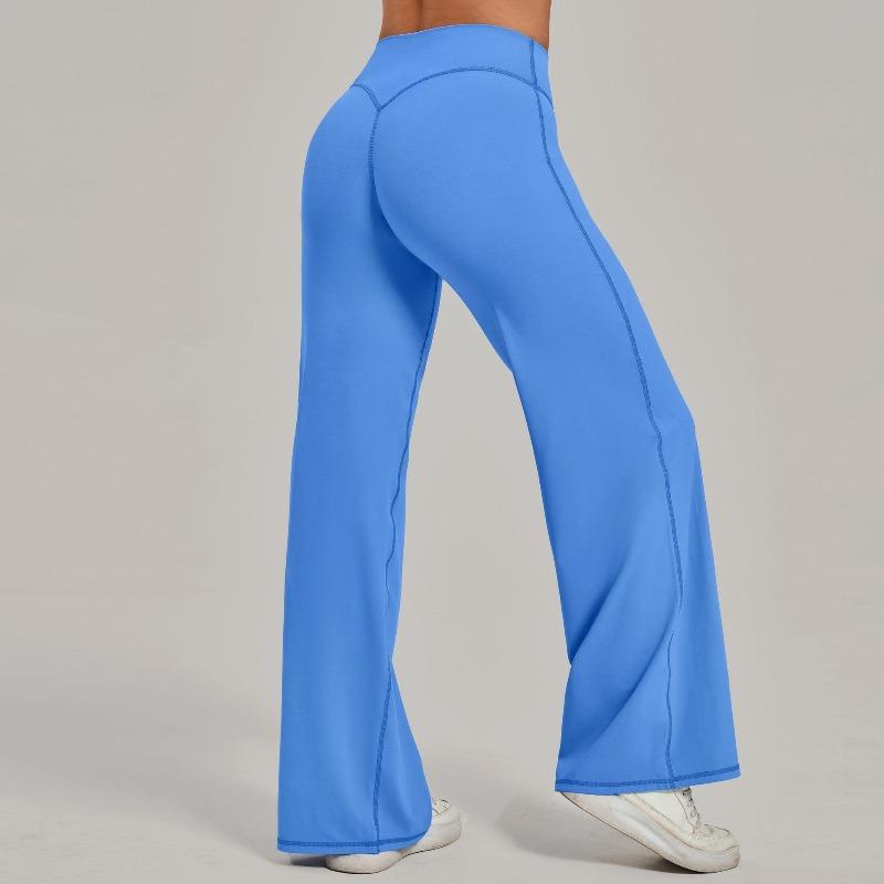 Merganser Pilates Straight Yoga Pants Versatile Loose Wide Leg Pants Running Sports Fitness Buttocks Long Pants