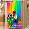 Beach TowelRainbow Friends Custom Name Text Personalized Soft Towel for Beach Pool Indoor Home Decor Gift