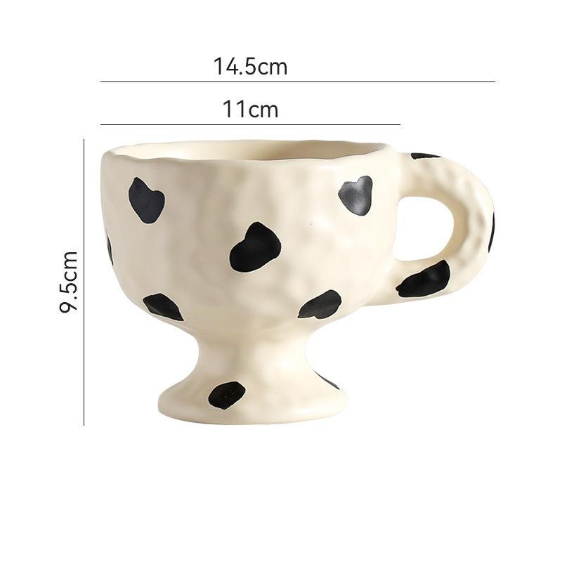 1PC Ceramic Mug Simple Style Afternoon Tea Coffee Water Cup Handle Creative Decoration Personalized Household Items