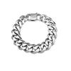 2022 Men's European & American Titanium Steel Frosted Cuban Chain Necklace with Hexagonal Flat Buckle