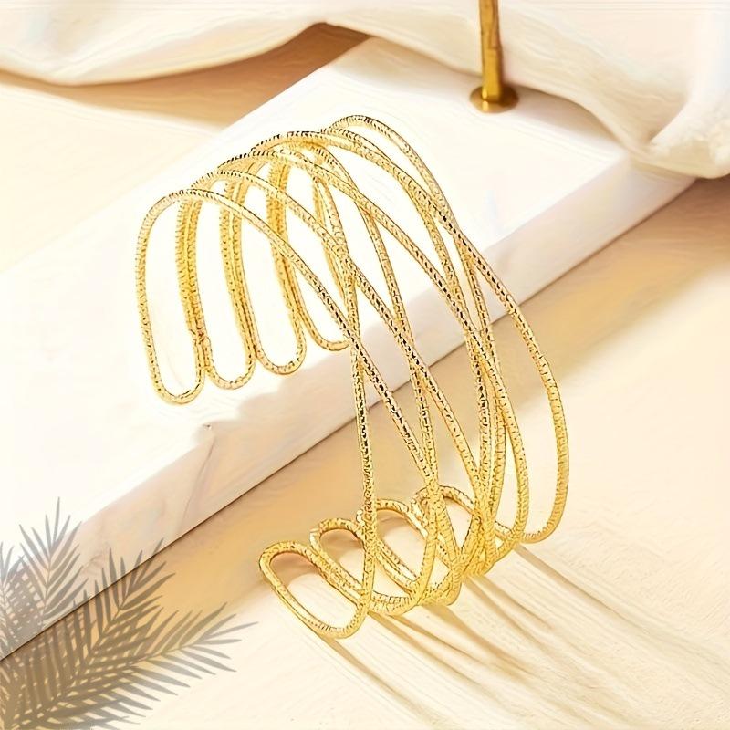 Ретро Многослойный Полый Открытый Браслет - Европейский Американский Стиль золотой