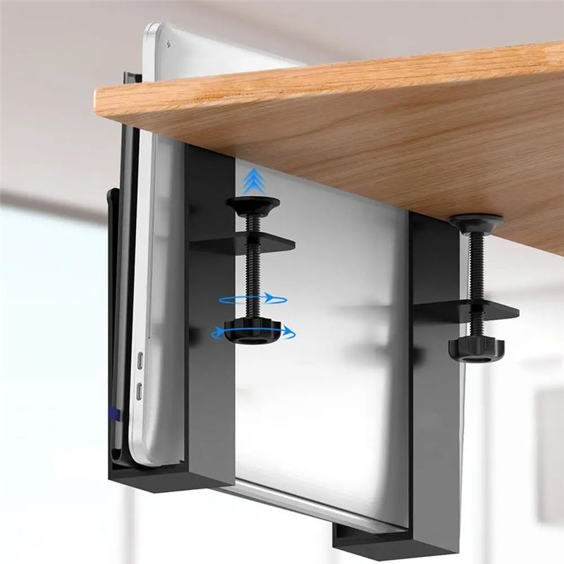 M-Modern-Table Sides Laptop Rack Charging Cooling Stand Tray Desk Organizer Storage Holder For Pad Under Desk Management Tray