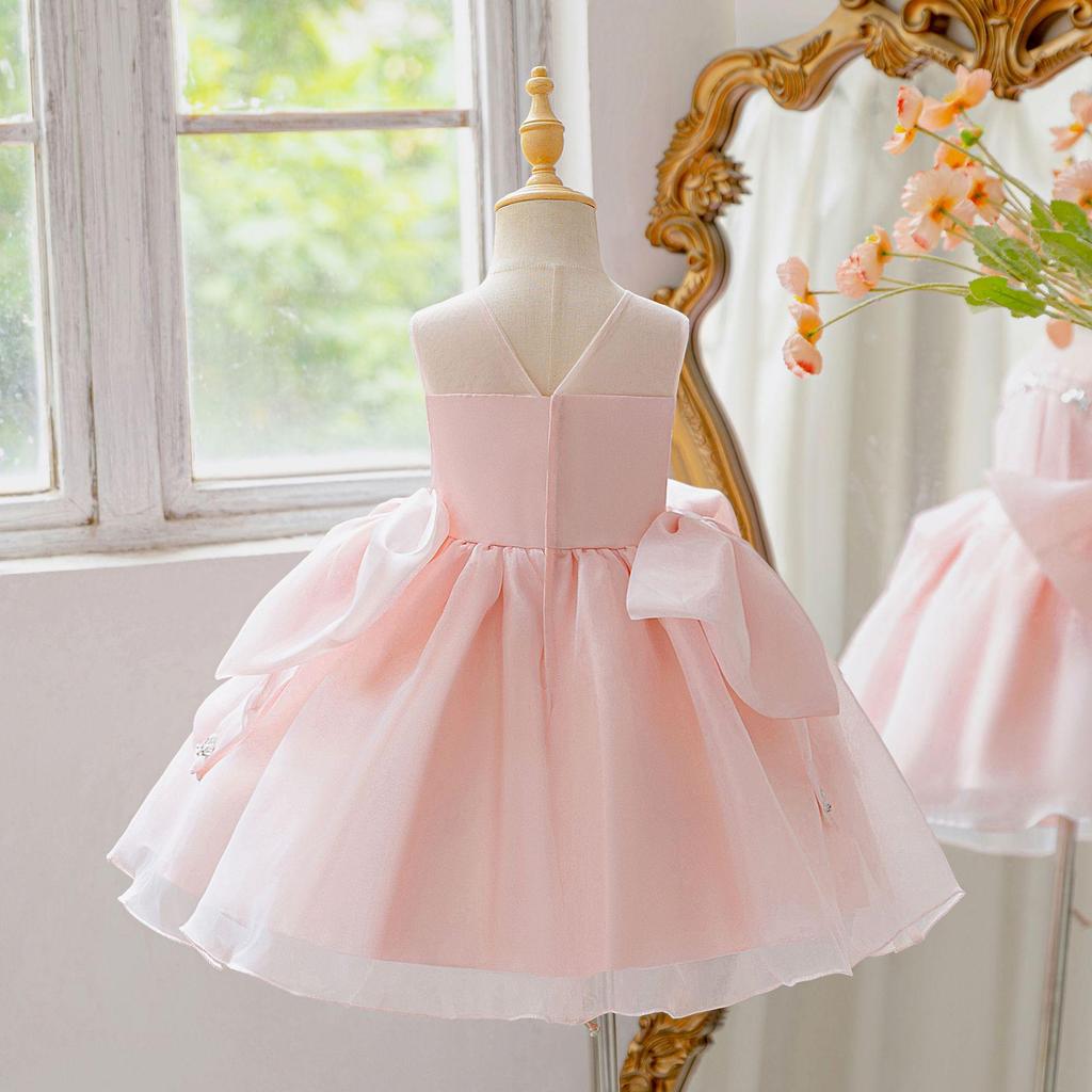Girls' Puffy Tulle Princess Dress for Weddings, Birthdays, and Performances