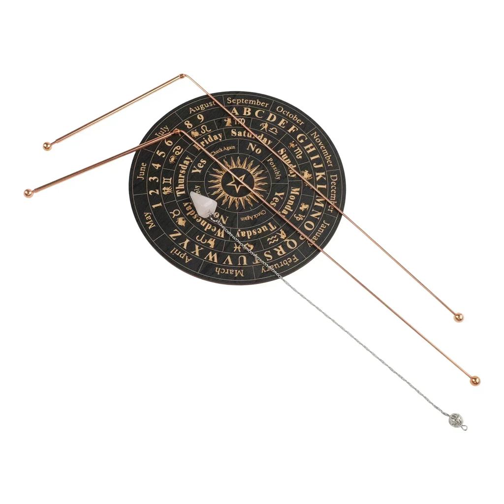 Premium 2 Piece Dowsing Rods Made of 99 9% Copper with Pendulum and Scrying Mat for Interpersonal Relationship Improvement
