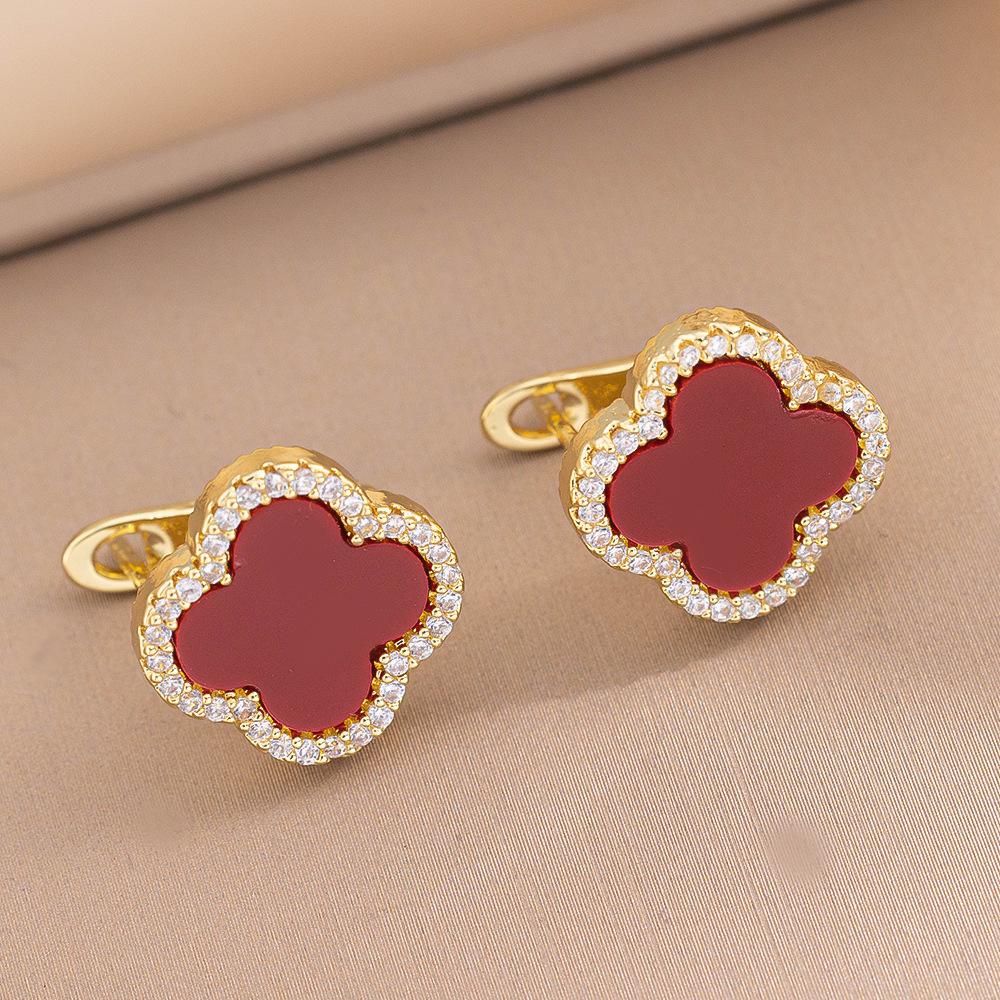 Four-leaf Clover Spring Earrings New Arrival Earrings Elegantclassy Women's Earrings