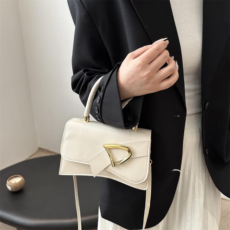 Chic Solid Color Faux Leather Shoulder Bag for Women, Minimalist Square Crossbody Purse, Trendy Casual Handbag