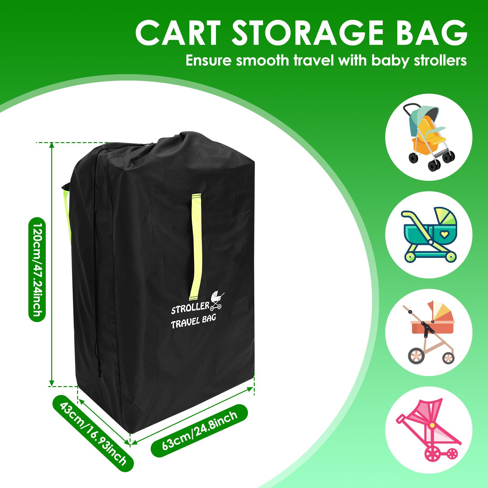

Baby Stroller Travel Bag Oxford Cloth Pram Universal Dust Bag Organizer with Hand Straps Carts Accessories Walker Cribs Bags