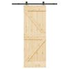 VidaXL Sliding Door and Hardware Kit 70x210 Cm Solid Pine 3332616