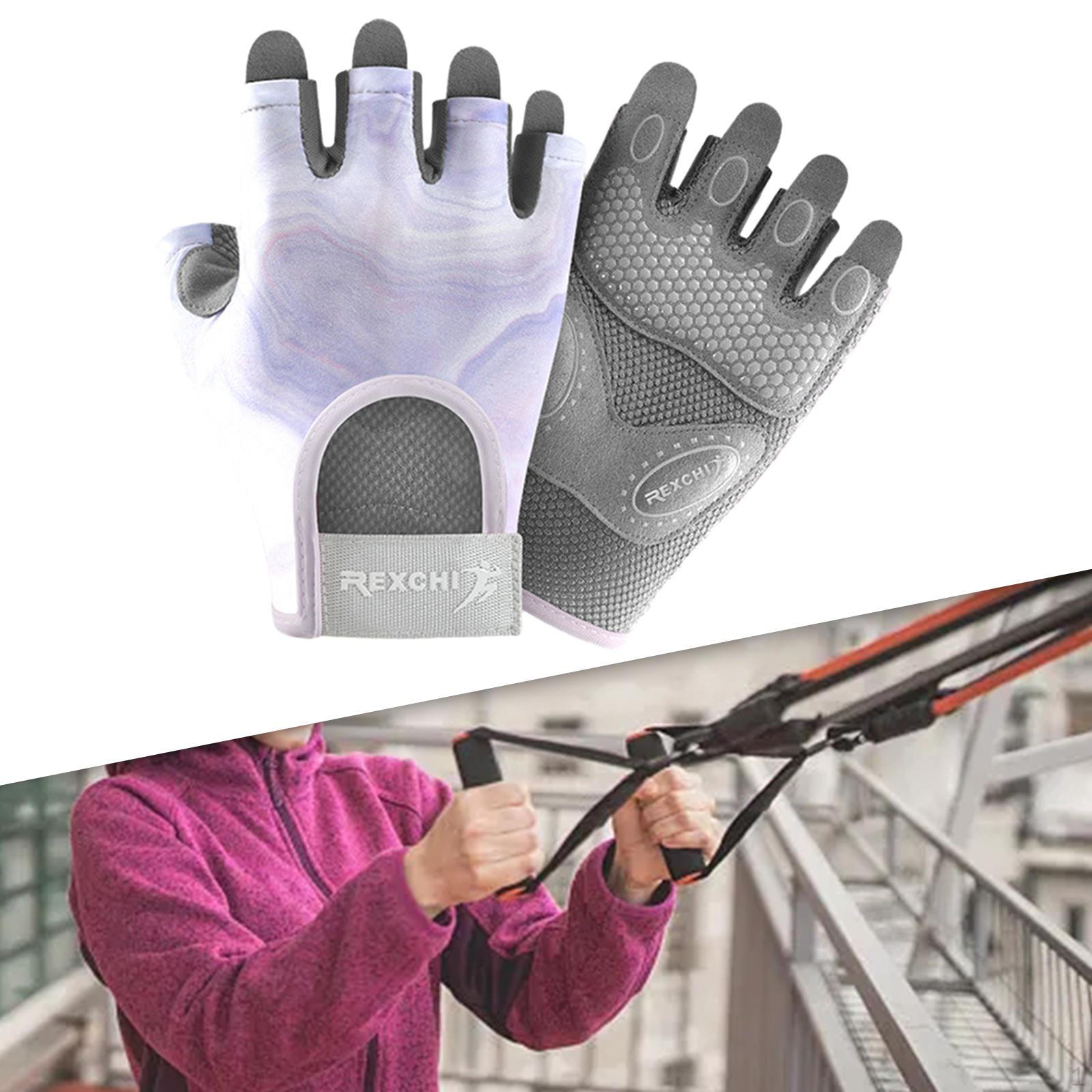 Перчатки с обрезанными пальцами Безпалые варежки Нескользящие для Велосипеда Велосипеда Фитнеса для Бодибилдинга