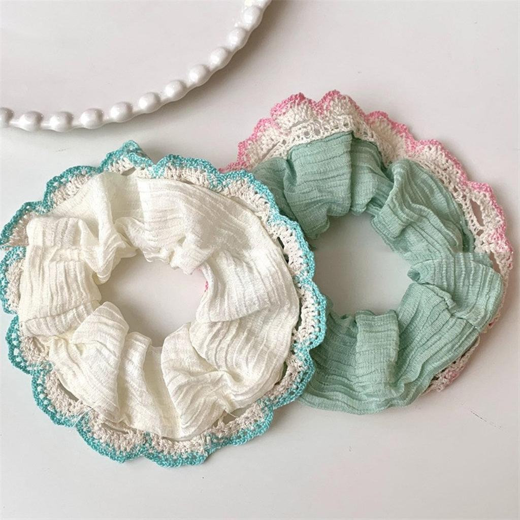 Spitzen-Haargummis für Damen Hochsteckfrisur Haar-Elastikband Haarband Ästhetisches Haargummi Haargummi mit Schleife Zopf-Haarhalter