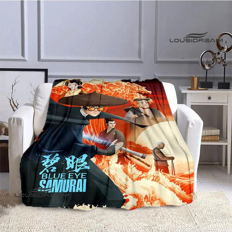 Blue Eye Samurai Cartoon blankets picnic blanket Flannel Warm blankets Soft Cozy Blankets Home travel blanket Birthday Gift