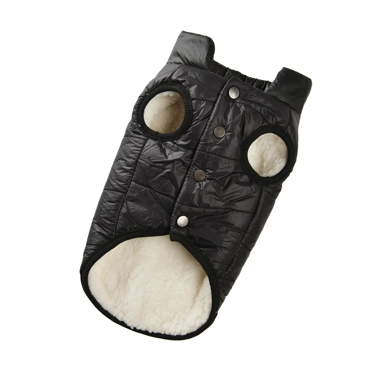 

Winter Pet Costume Supplies for Small Dogs Warm Dog Clothes Accessory Windproof Dog Polyester Jacket Yorkies French-Bulldog Coat чёрный