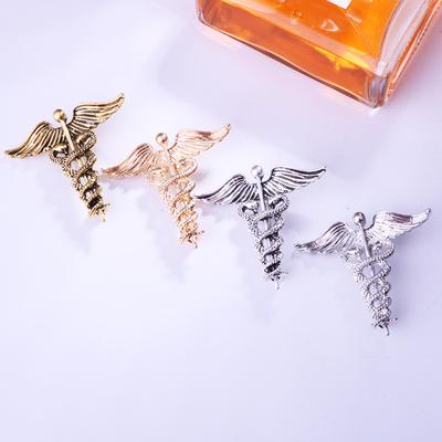 1Pc European and American Personalized Retro Angel Wing Brooch, Suit Pin, Fashionable and Creative Animal Snake Corsage,