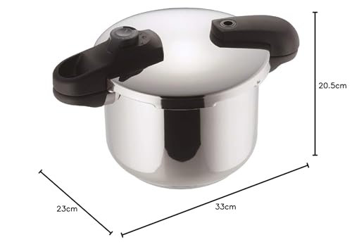 Pearl Metal HB-5135 4.5L Pressure Cooker with Two Handles, Triple-Layer Bottom, Switchable, Quick Eco