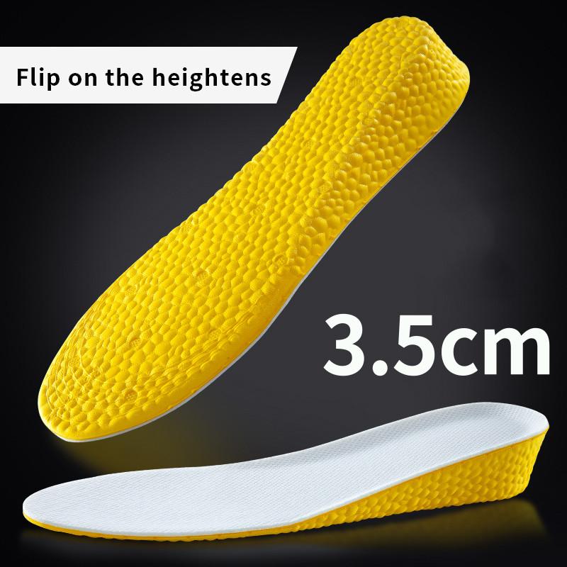 1,5-3,5 cm Láthatatlan Magasságnövelő Talpbetétek Zöld Memóriahabos Cipőtalp Párna Légáteresztő Kényelmes Férfiak Nők Lábápolás