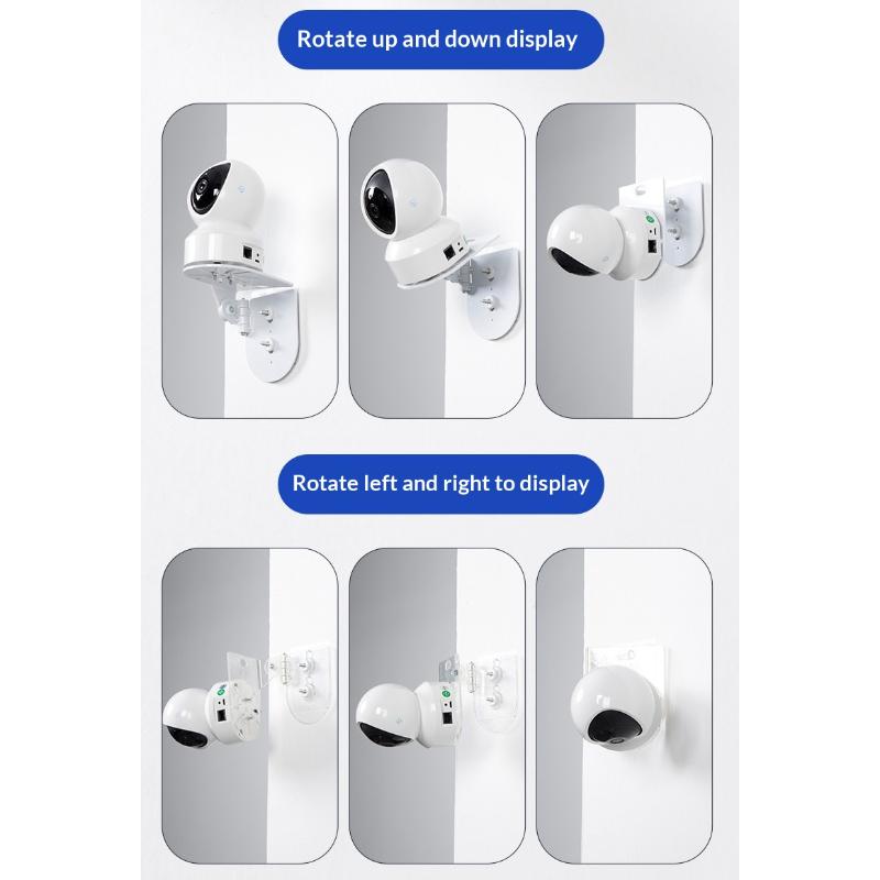 Glue Base L Shaped PTZ Camera Wall Mount Bracket Nail Free Easy Fix for Offices Living Rooms or Entrances