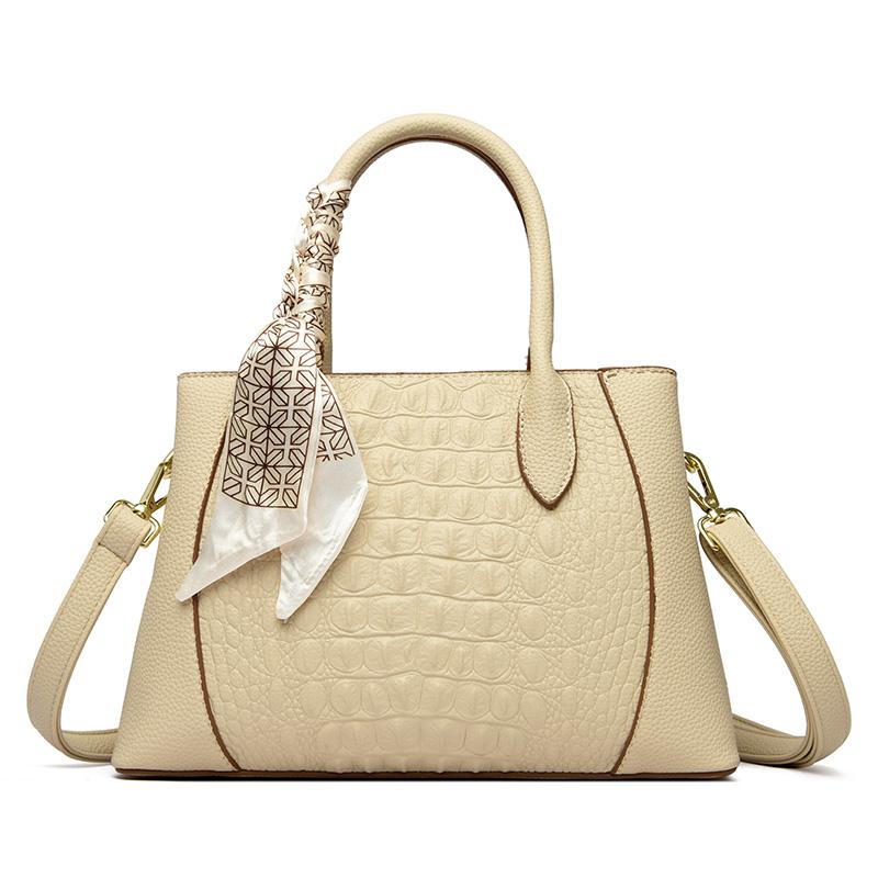 Einfache Umhängetasche aus Krokodilleder für Damen, große Kapazität, Reisetasche, weibliche Messenger-Tasche, Luxus-Mode-Tragetaschen