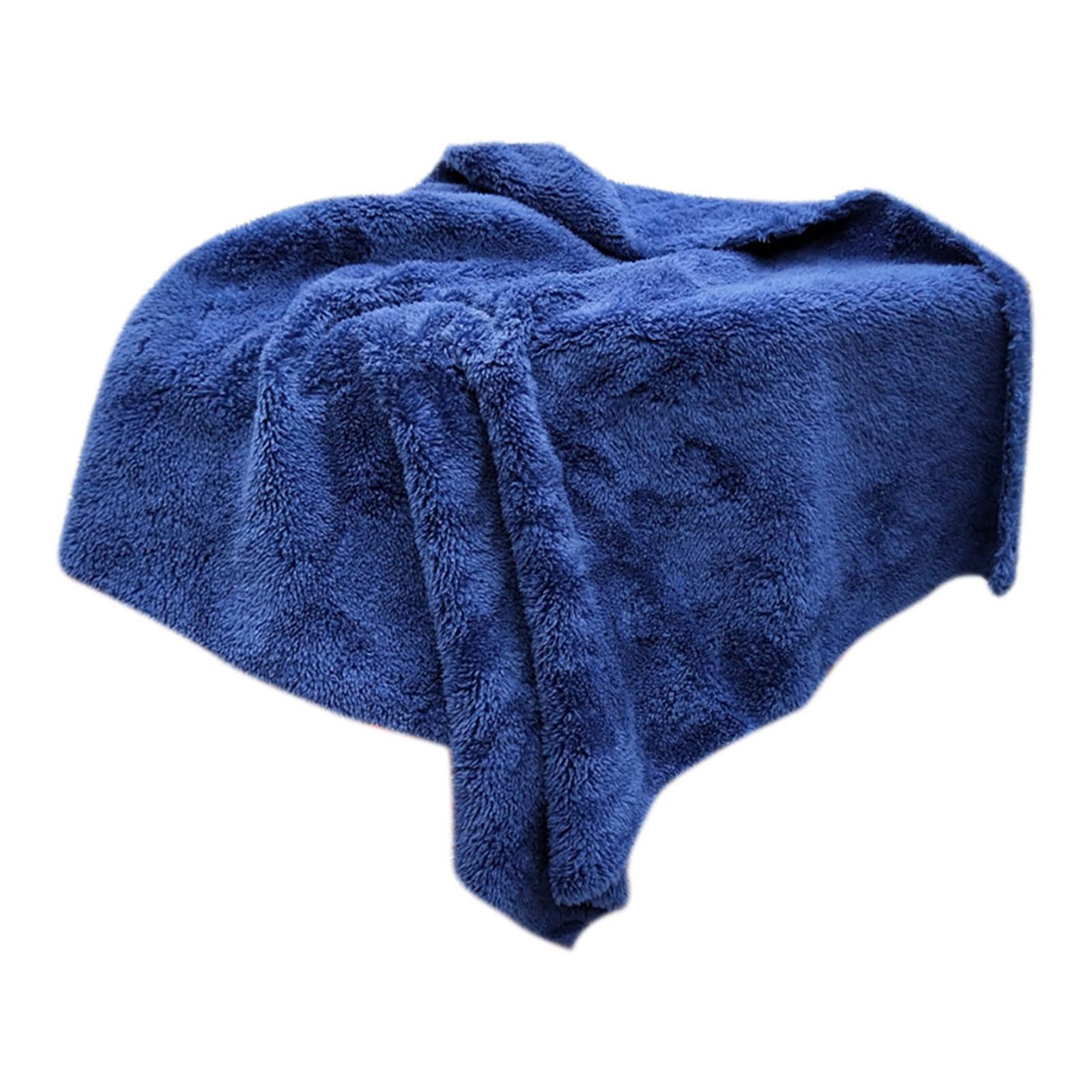 Car Microfiber towel Car Cleaning Coral Cleaning Drying Car Polishing Cloth Edgeless Easy Care House Cleaning Routine tools One Size синий