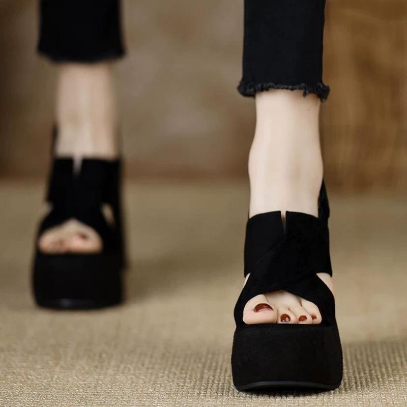 Fashion Ladies Shoes 2025 Brand Open Toe Women's Sandals Fashion Slip-on Summer Casual Plus Size Best Seller Platform Sandals Zapatos
