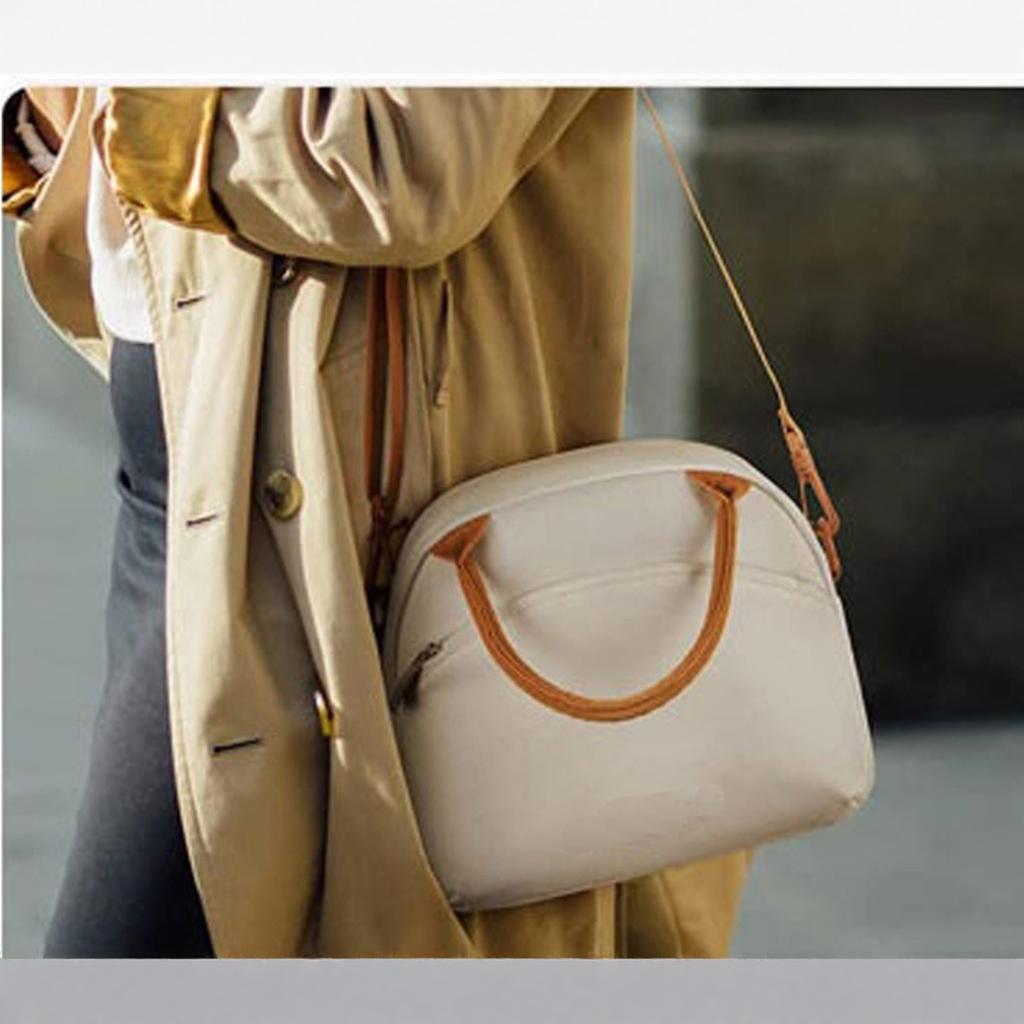 Große Kapazität Schulter Crossbody Lunchtasche Tragbare Handheld Isolierte Kühltasche für Büroangestellte Lebensmittelaufbewahrung mit Reißverschlusstasche vorne