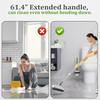 Grout Cleaning Brush with Long Handle, Stiff Brush, Swivel Hard Bristle Brush, 2 in 1 Scrub Brush with Scraper, Tapered Bristles Grouting Line Brush,