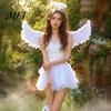 Swan Costume Accessories Angel Wings Feather for Kids Adults, Lightweight Fairy Carnival with Elastic Straps, Christmas Halloween Party And