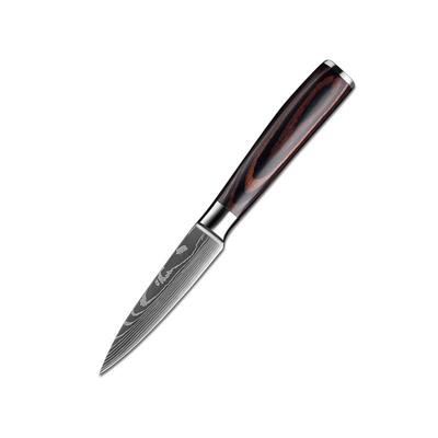 Sharp Stainless Steel Damascus Professional Chef Knife Fruit Knife Color Wood Handle Cutting Knife Meat Knife Combination